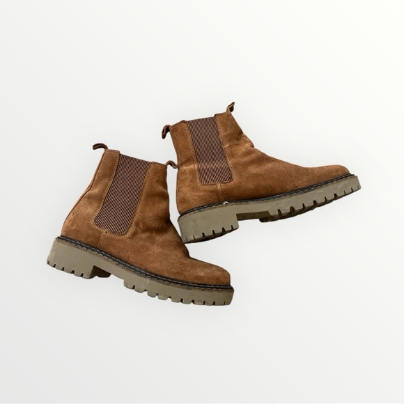 Brown Suede Ankle Boots - Picture 1 of 4
